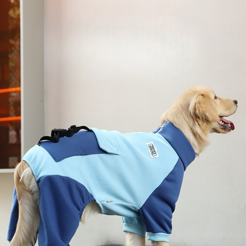 Golden Retriever Labrador Medium & Large Dog Winter Sweatshirt - Button Quadruped Dog Sweatshirt - 100% Polyester Comfort Warm Pet Clothes