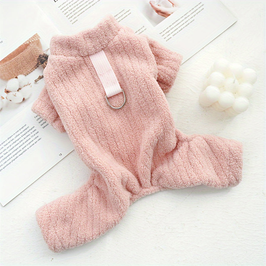 4-Legged Ultra-Warm Fleece Hooded Winter Coat for Small Breed Cats and Dogs, Pet Clothes for Ultra-Small to Small Sizes