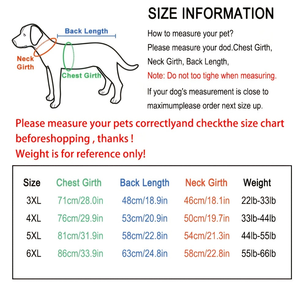 Golden Retriever Labrador Medium & Large Dog Winter Sweatshirt - Button Quadruped Dog Sweatshirt - 100% Polyester Comfort Warm Pet Clothes