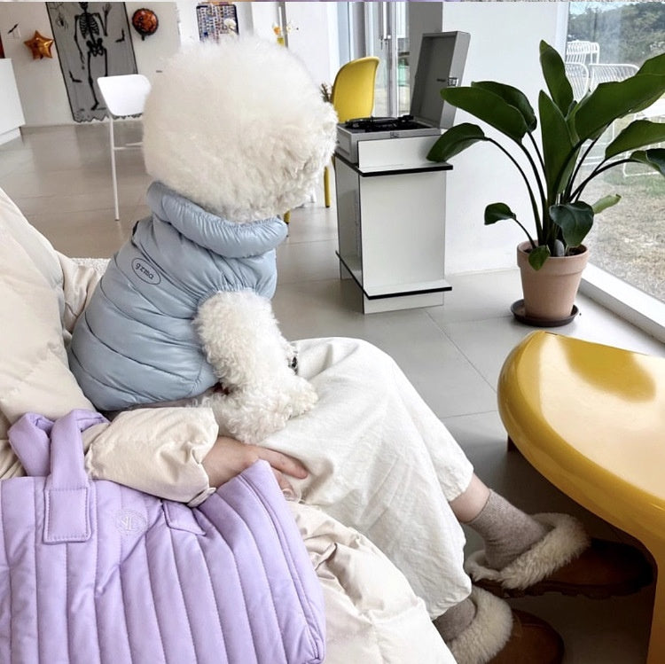 Morandi Simple Warm Dog Vest Autumn/Winter Thickened Teddy Bichon Bear Small Dog Cat Pet Clothes