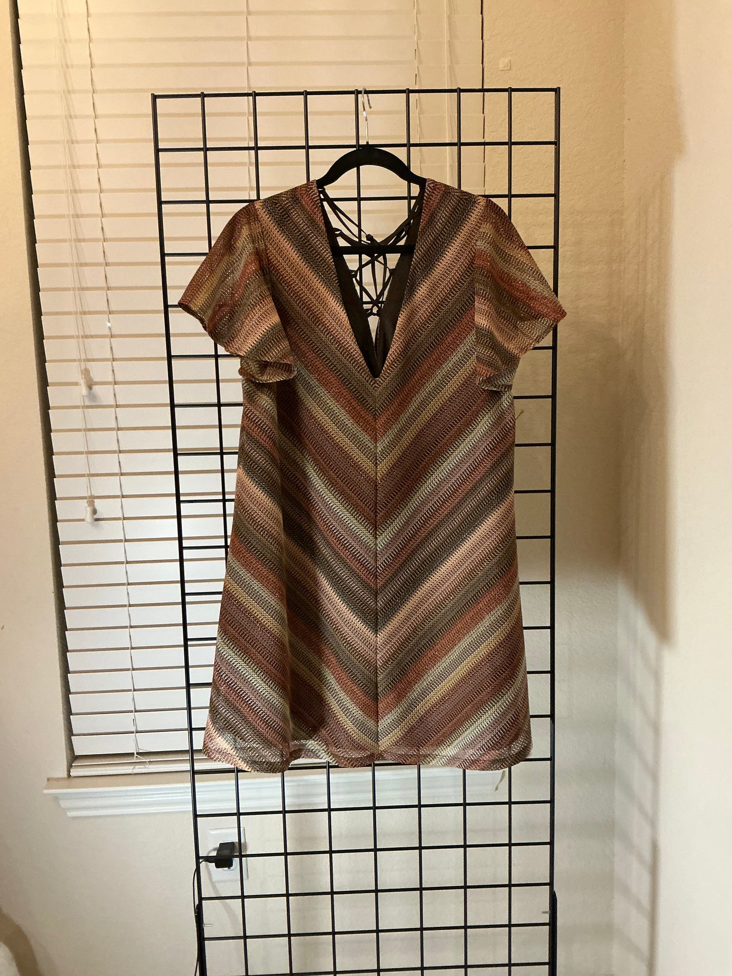 BCBGeneration Metallic Chevron Mini Dress – NWT