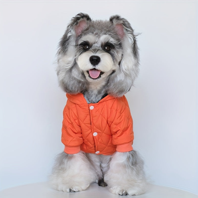 Pet Dog Winter Jacket, Thickened Dog Clothes, Reflective Strip Safety Design, with Hat and Safety Leash Ring, Winter/Autumn Jacket for Small and Toy Dogs, Suitable for Pet Clothes for Yorkshire Terrier, Maltese, Pomeranian, P