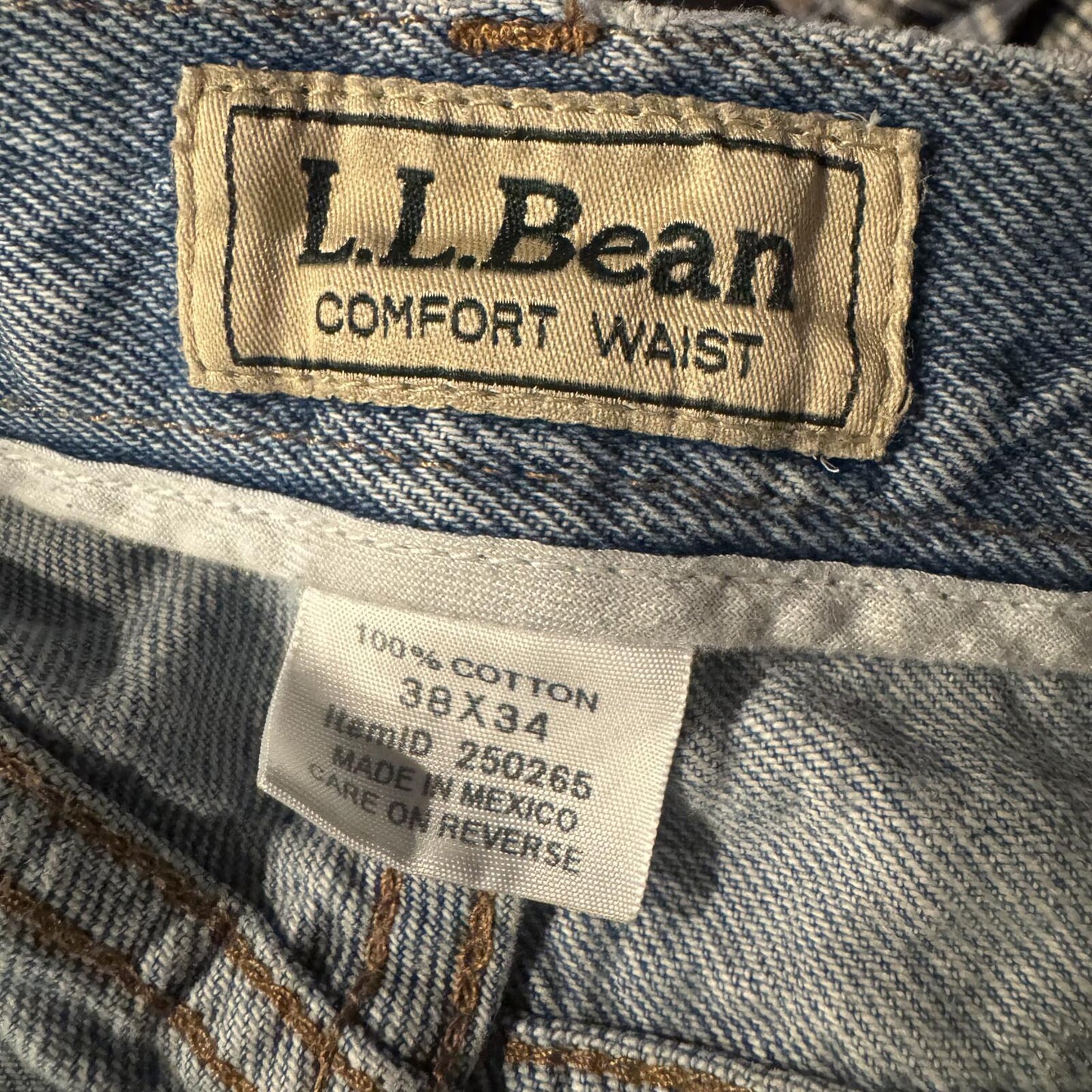 L.L.Bean Comfort Waist Straight Leg Jeans Men's Size 38x34