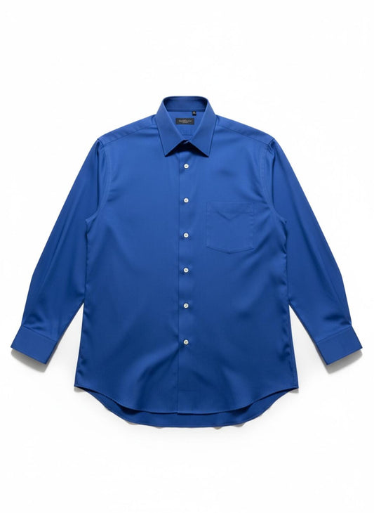 Van Heusen Men's Classic Blue Button-Up Dress Shirt