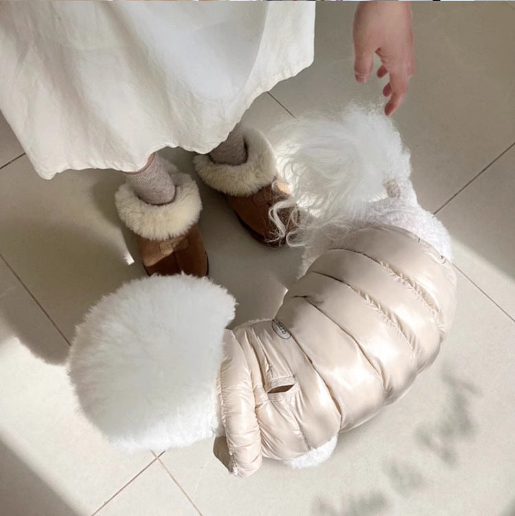 Morandi Simple Warm Dog Vest Autumn/Winter Thickened Teddy Bichon Bear Small Dog Cat Pet Clothes
