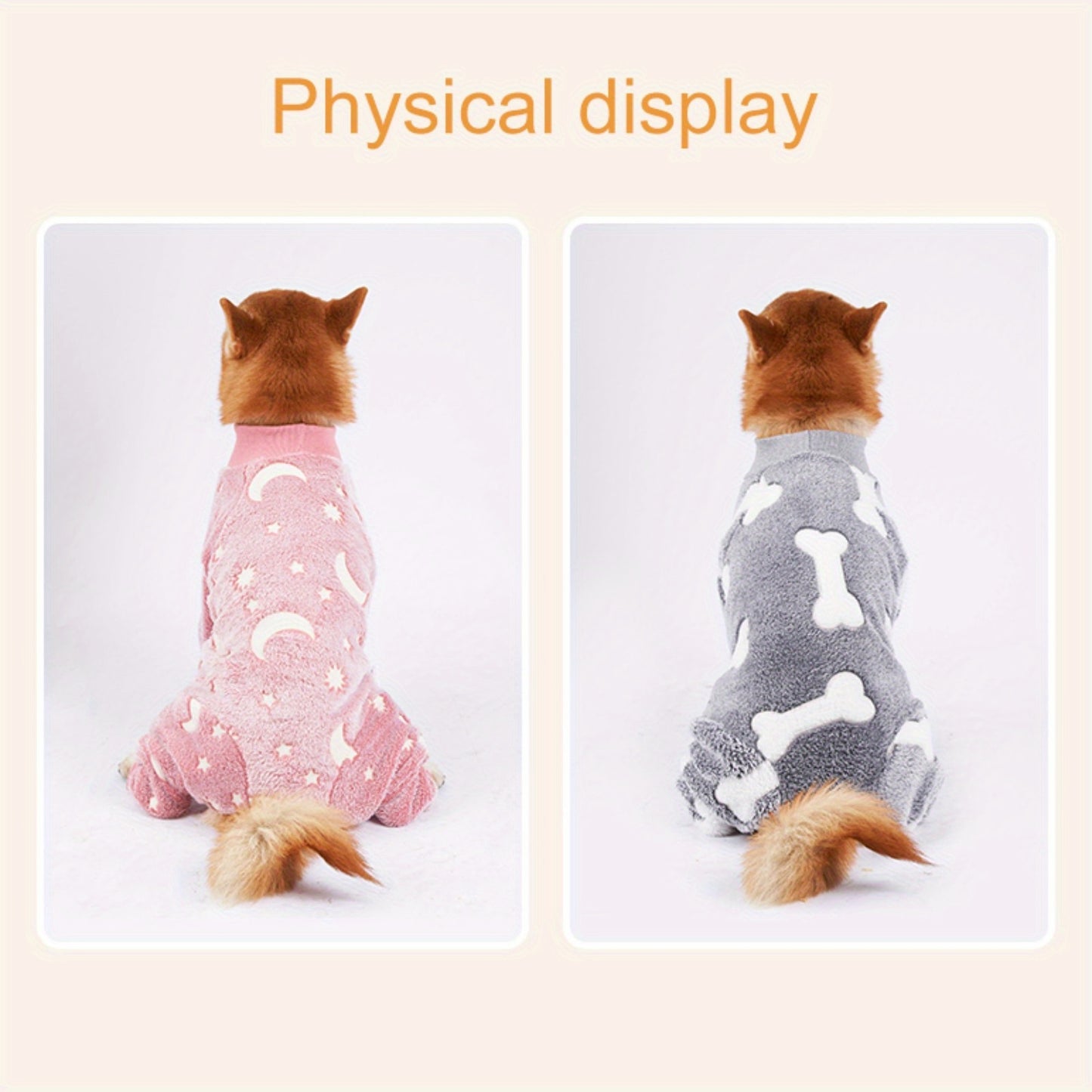 S-XXL Soft Winter Warm Dog Hoodie Warm Pet Clothes Pet Flannel Pet Pajamas For Medium Large Dogs Fur Proof Bulldog Clothes 1pcs