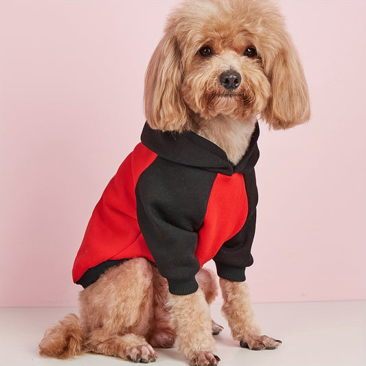 [1 Cute Pet Hoodie Sweatshirt] 1pc Cute Pet Hoodie, Cat Dog Boxing Dog Print Hooded Sweatshirt, Dog Hoodie, Pet Clothes