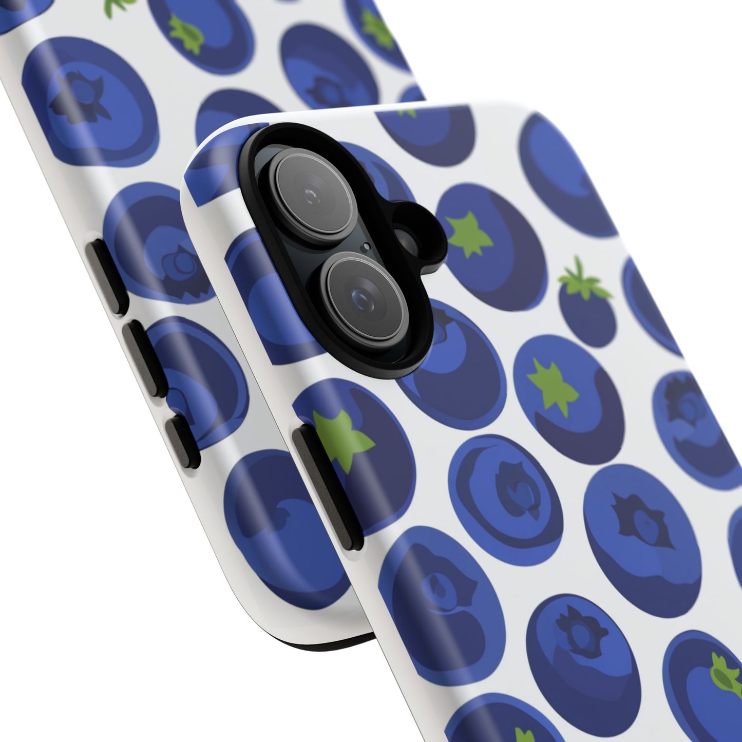 Blueberry Pattern Phone Case, Tough Cases, Fruit Phone Cover, Floral Phone Accessory, Nature Lover Gift, Stylish Tech Decor