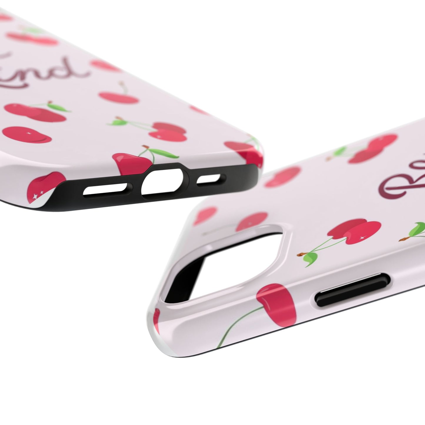 Cherry Blossom Tough Phone Case - "Be Kind" Design, Cute Phone Cover, Eco-Friendly Case, Gift for Friends, Positive Vibes