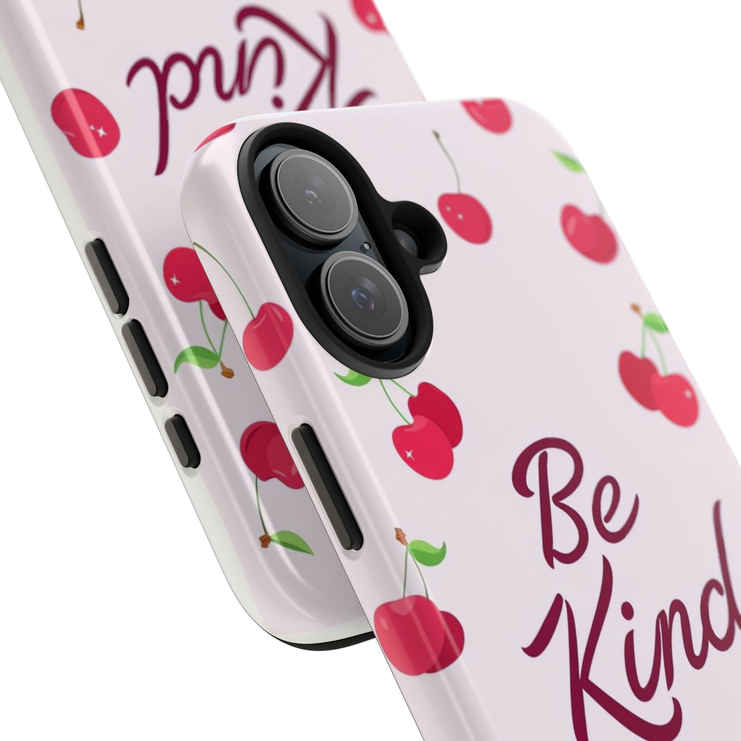 Cherry Blossom Tough Phone Case - "Be Kind" Design, Cute Phone Cover, Eco-Friendly Case, Gift for Friends, Positive Vibes