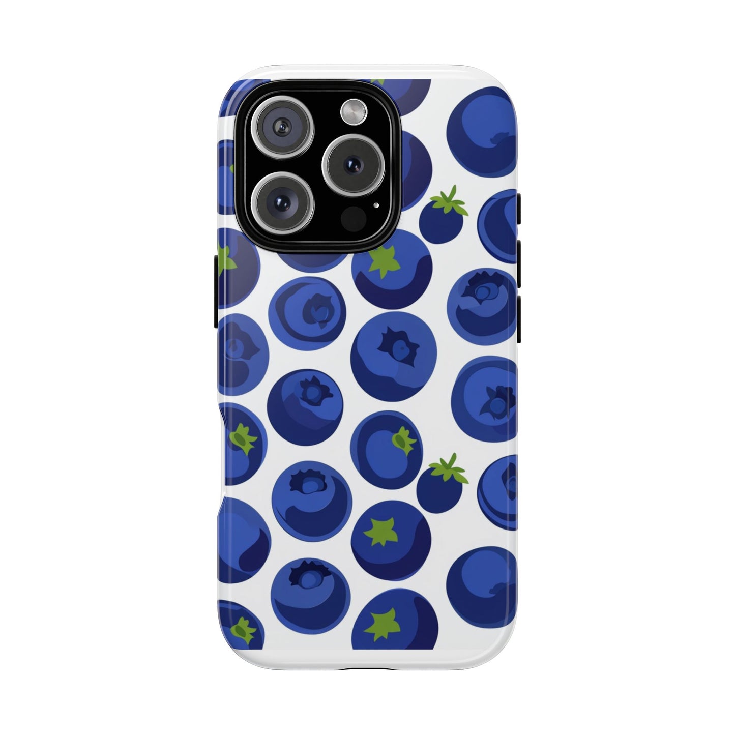 Blueberry Pattern Phone Case, Tough Cases, Fruit Phone Cover, Floral Phone Accessory, Nature Lover Gift, Stylish Tech Decor
