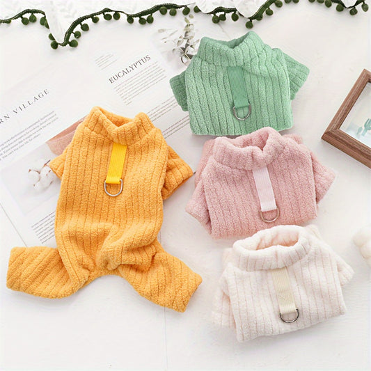 4-Legged Ultra-Warm Fleece Hooded Winter Coat for Small Breed Cats and Dogs, Pet Clothes for Ultra-Small to Small Sizes