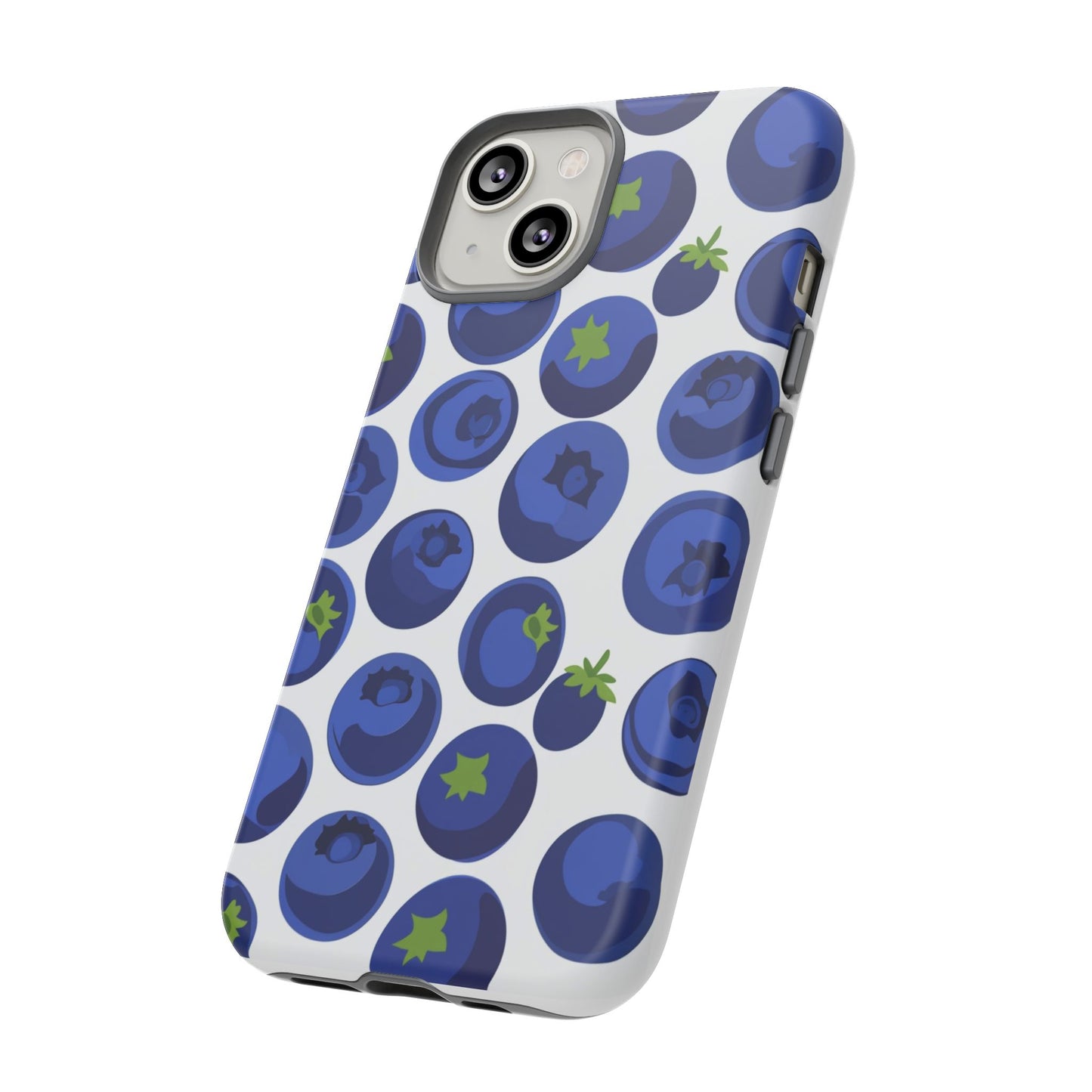 Blueberry Pattern Phone Case, Tough Cases, Fruit Phone Cover, Floral Phone Accessory, Nature Lover Gift, Stylish Tech Decor