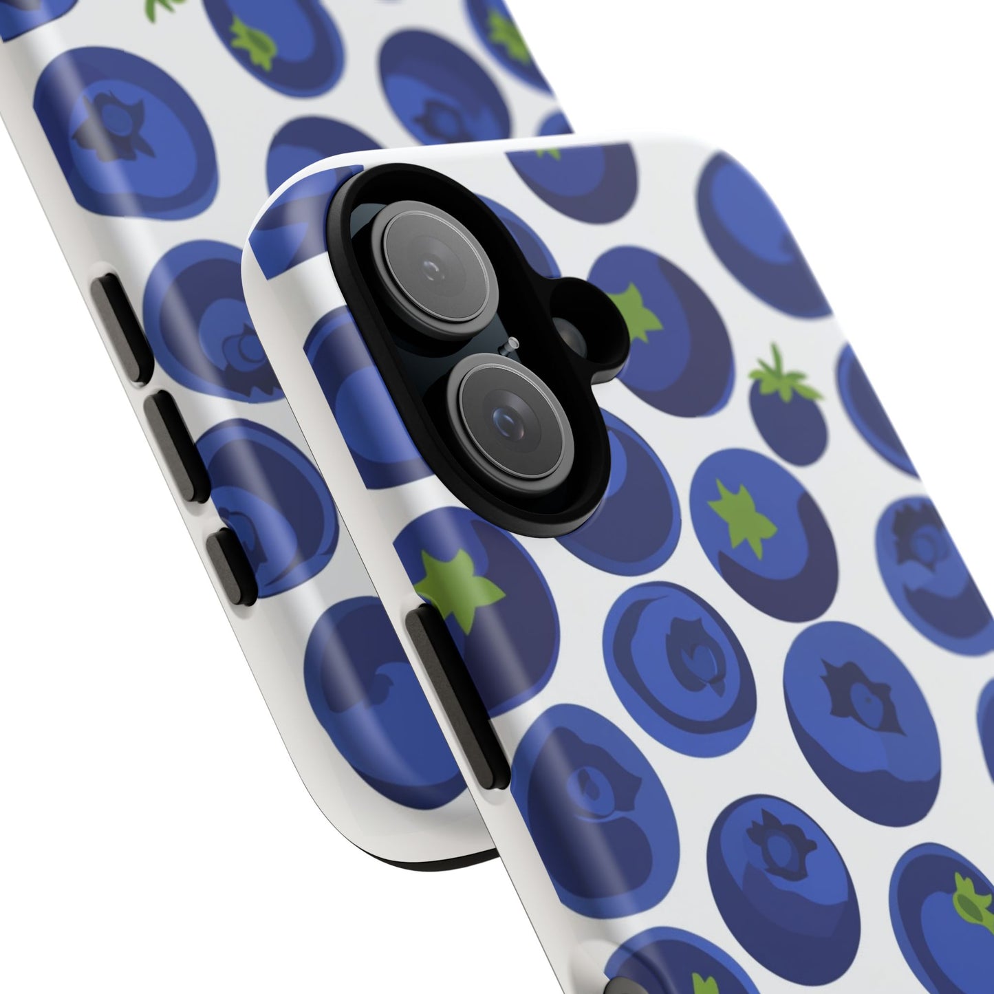 Blueberry Pattern Phone Case, Tough Cases, Fruit Phone Cover, Floral Phone Accessory, Nature Lover Gift, Stylish Tech Decor