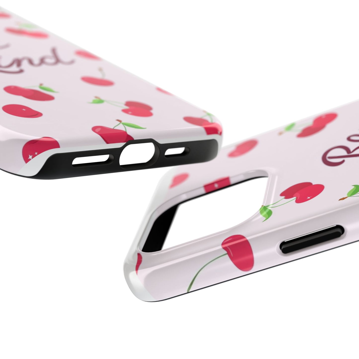 Cherry Blossom Tough Phone Case - "Be Kind" Design, Cute Phone Cover, Eco-Friendly Case, Gift for Friends, Positive Vibes