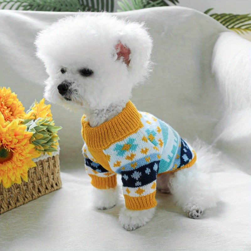 [Jurassic Knitted Pet Sweater Clothes] Jurassic Sweater Dog Clothes Bear Pomeranian Teddy Small Dog Sweater Comfortable Knitted Pet Clothes