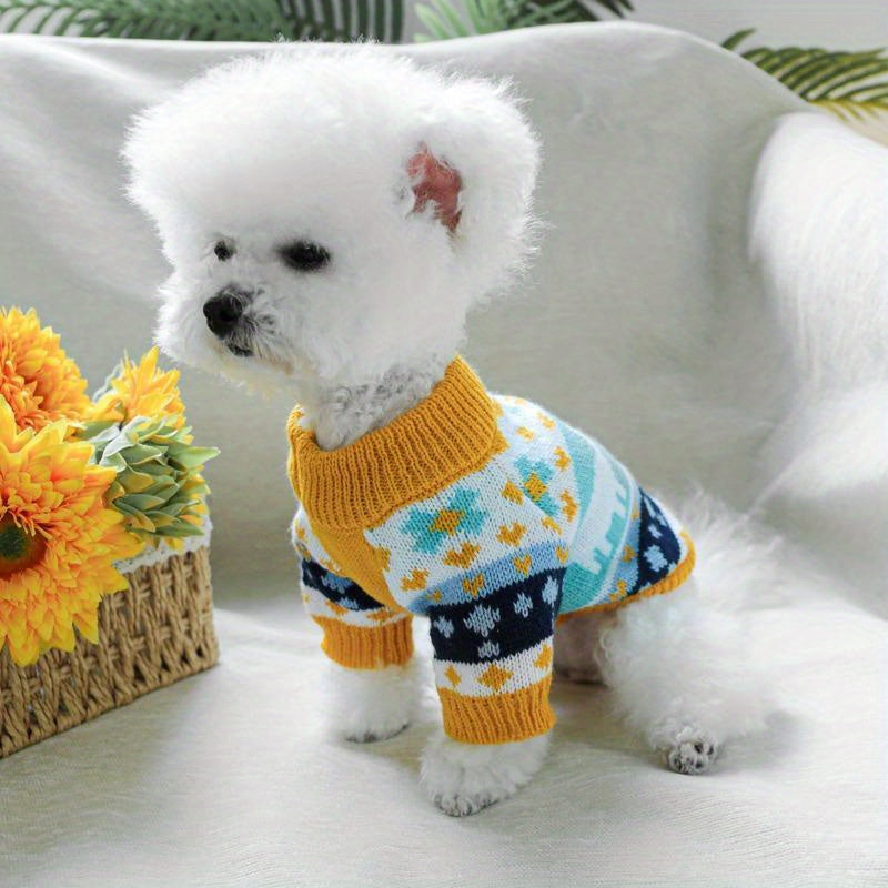 [Jurassic Knitted Pet Sweater Clothes] Jurassic Sweater Dog Clothes Bear Pomeranian Teddy Small Dog Sweater Comfortable Knitted Pet Clothes
