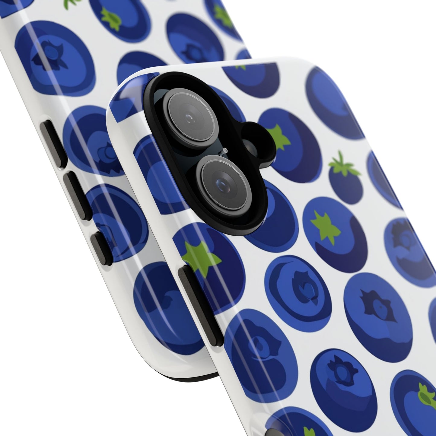 Blueberry Pattern Phone Case, Tough Cases, Fruit Phone Cover, Floral Phone Accessory, Nature Lover Gift, Stylish Tech Decor