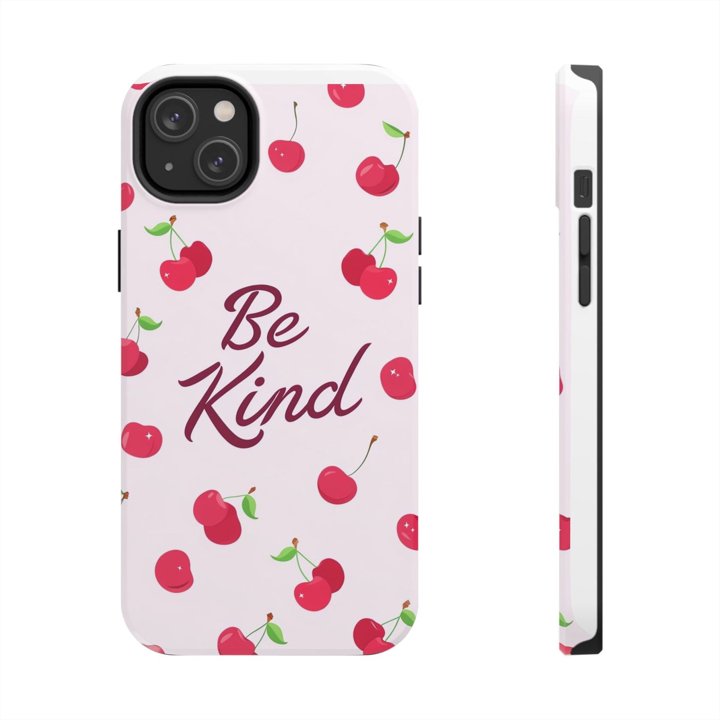 Cherry Blossom Tough Phone Case - "Be Kind" Design, Cute Phone Cover, Eco-Friendly Case, Gift for Friends, Positive Vibes