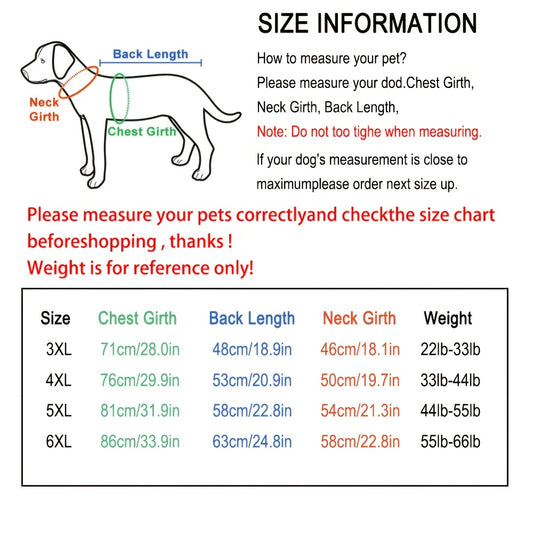 Golden Retriever Labrador Medium & Large Dog Winter Sweatshirt - Button Quadruped Dog Sweatshirt - 100% Polyester Comfort Warm Pet Clothes