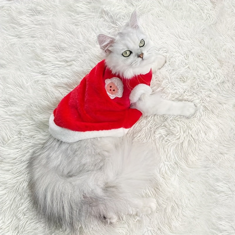 Cozy Plush Pet Winter Vest - Anti-Shedding, Warm Knit Sweater with Cute Animal Patches, Machine Washable, Ideal for Small to Large Breeds, Pet Winter Wear | Stylish Pet Sweater | Pet Clothes, Dog Winter Clothes