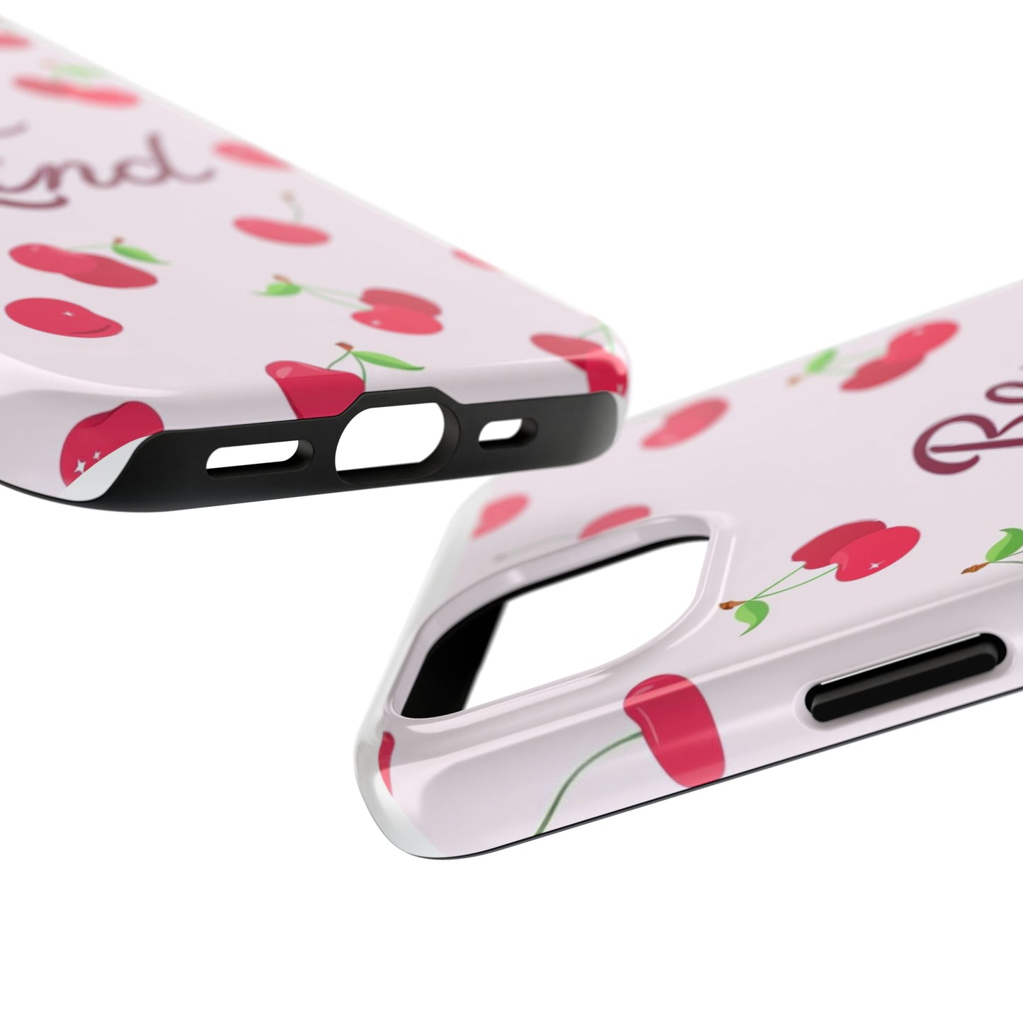 Cherry Blossom Tough Phone Case - "Be Kind" Design, Cute Phone Cover, Eco-Friendly Case, Gift for Friends, Positive Vibes