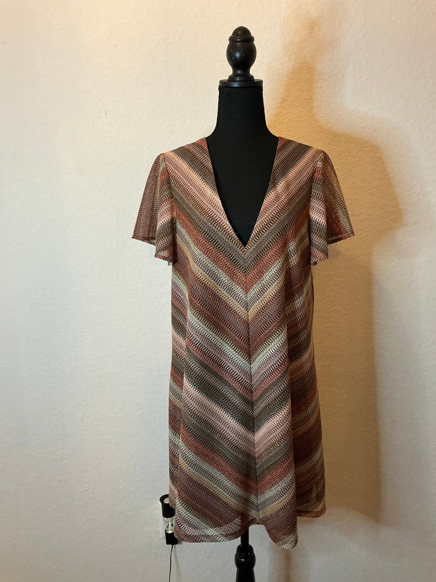 BCBGeneration Metallic Chevron Mini Dress – NWT