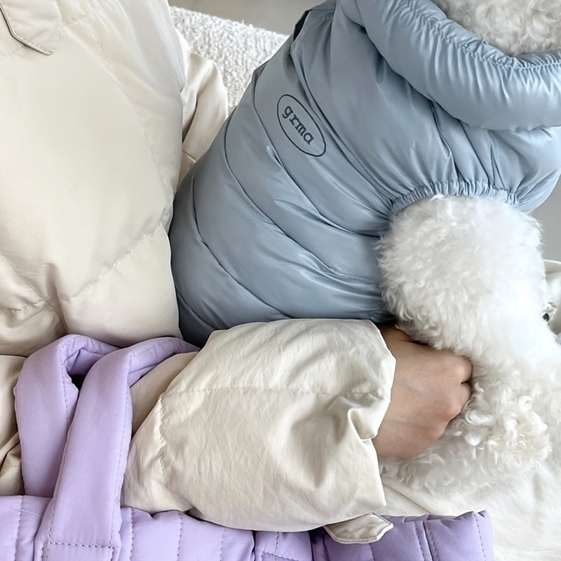 Morandi Simple Warm Dog Vest Autumn/Winter Thickened Teddy Bichon Bear Small Dog Cat Pet Clothes