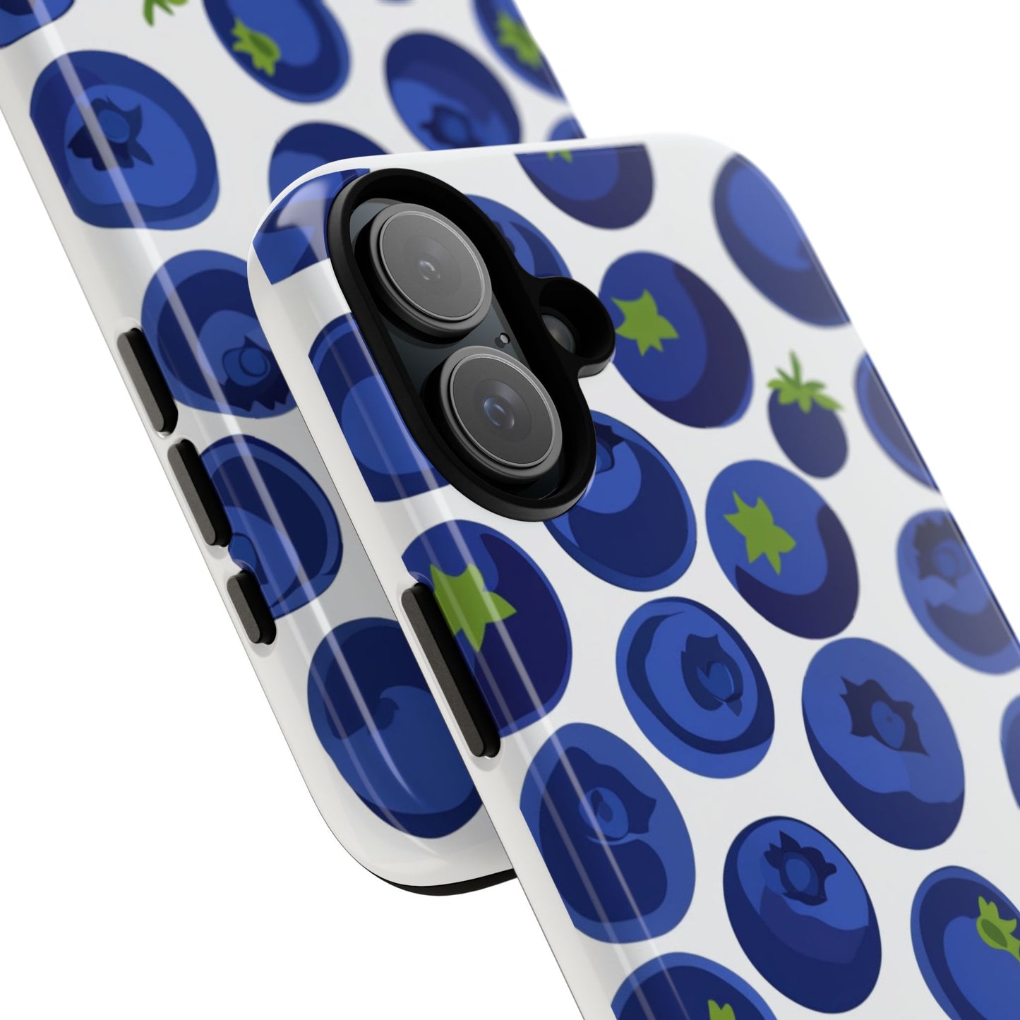Blueberry Pattern Phone Case, Tough Cases, Fruit Phone Cover, Floral Phone Accessory, Nature Lover Gift, Stylish Tech Decor