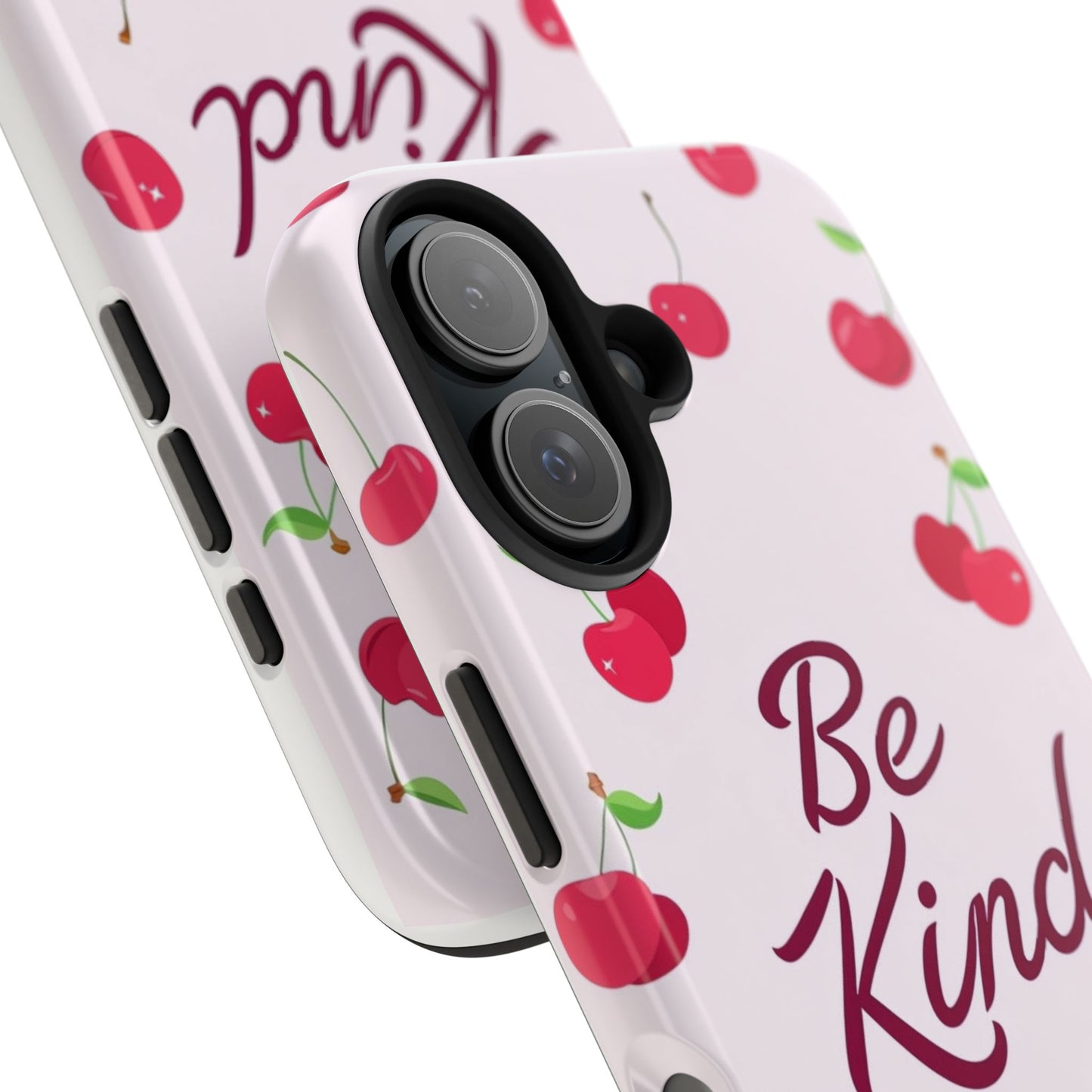 Cherry Blossom Tough Phone Case - "Be Kind" Design, Cute Phone Cover, Eco-Friendly Case, Gift for Friends, Positive Vibes