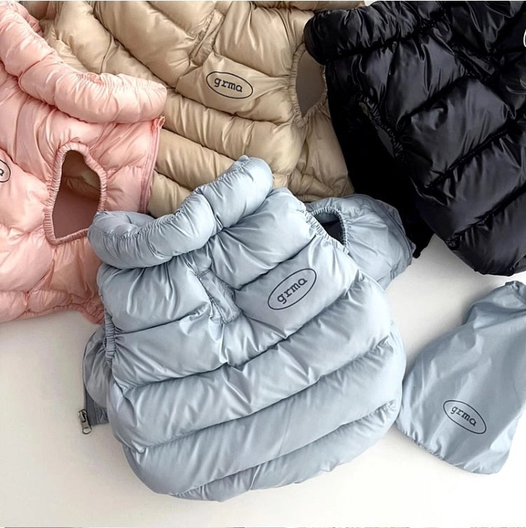 Morandi Simple Warm Dog Vest Autumn/Winter Thickened Teddy Bichon Bear Small Dog Cat Pet Clothes