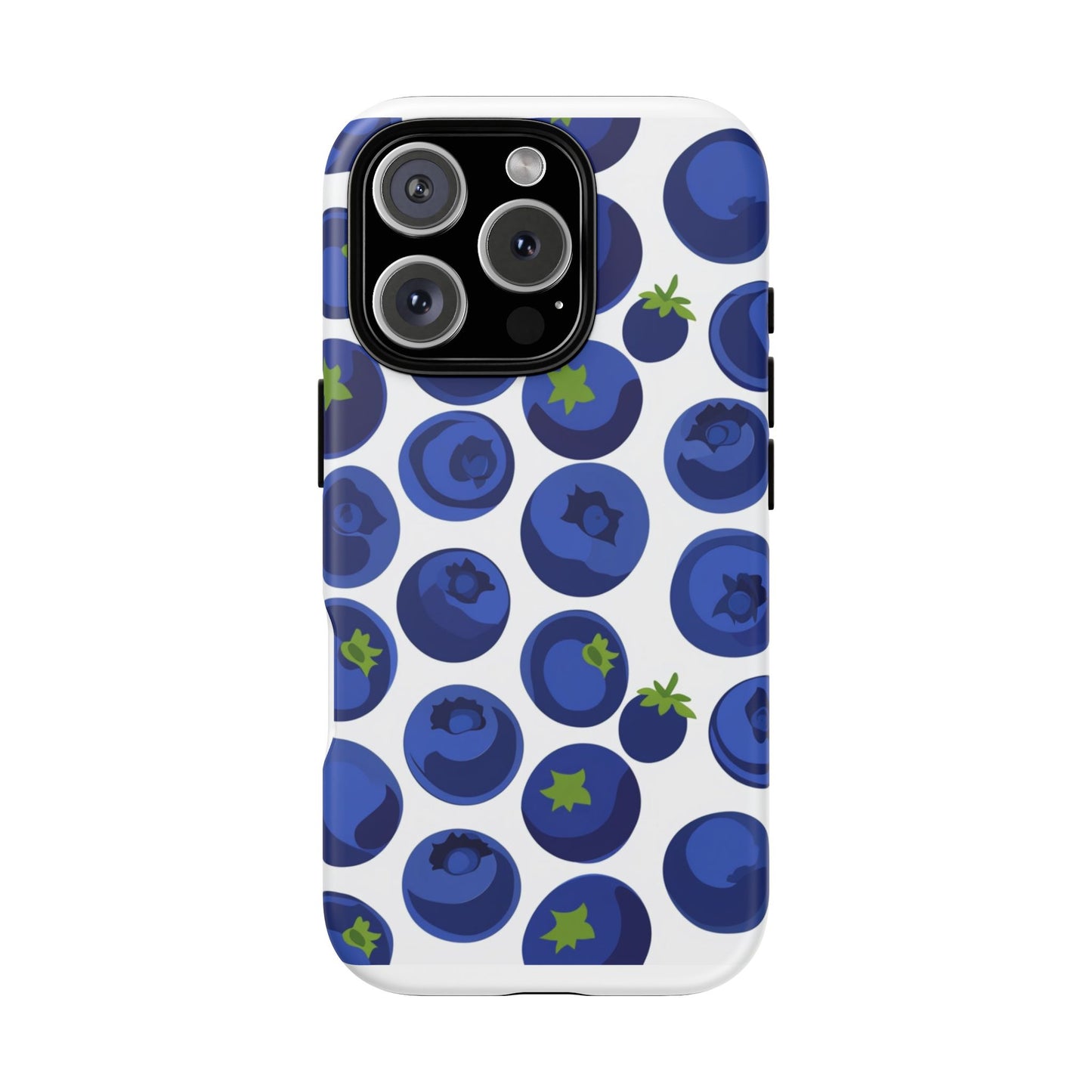 Blueberry Pattern Phone Case, Tough Cases, Fruit Phone Cover, Floral Phone Accessory, Nature Lover Gift, Stylish Tech Decor