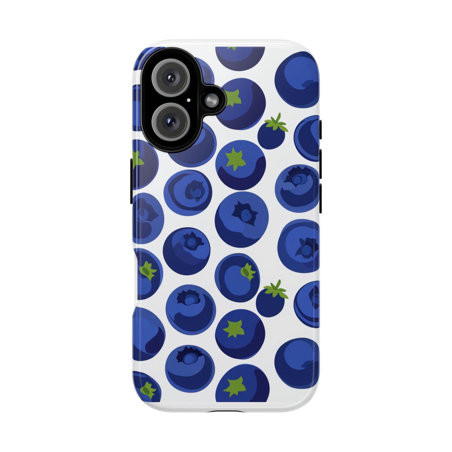 Blueberry Pattern Phone Case, Tough Cases, Fruit Phone Cover, Floral Phone Accessory, Nature Lover Gift, Stylish Tech Decor