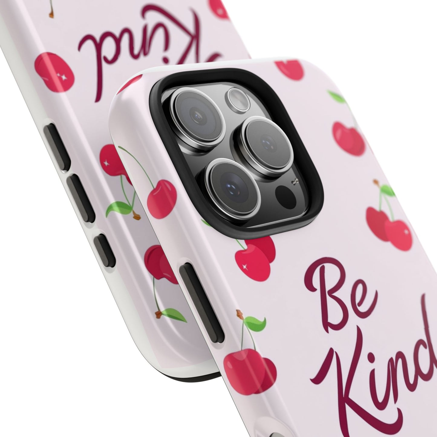 Cherry Blossom Tough Phone Case - "Be Kind" Design, Cute Phone Cover, Eco-Friendly Case, Gift for Friends, Positive Vibes