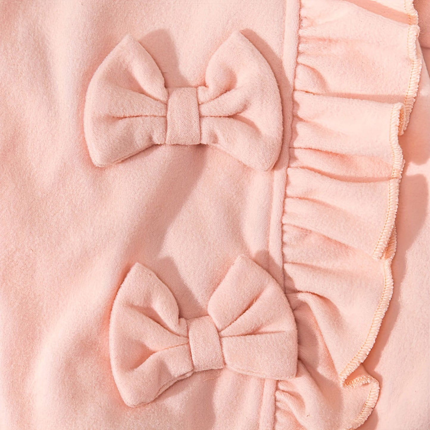 Cute Dog Pajamas Bodysuits with 3D Bow Ruffled Four-Legged Warm Pet Clothes for Small and Medium Dog