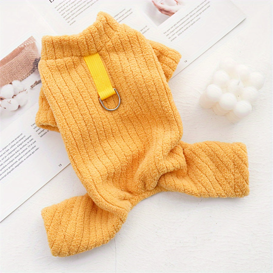 4-Legged Ultra-Warm Fleece Hooded Winter Coat for Small Breed Cats and Dogs, Pet Clothes for Ultra-Small to Small Sizes