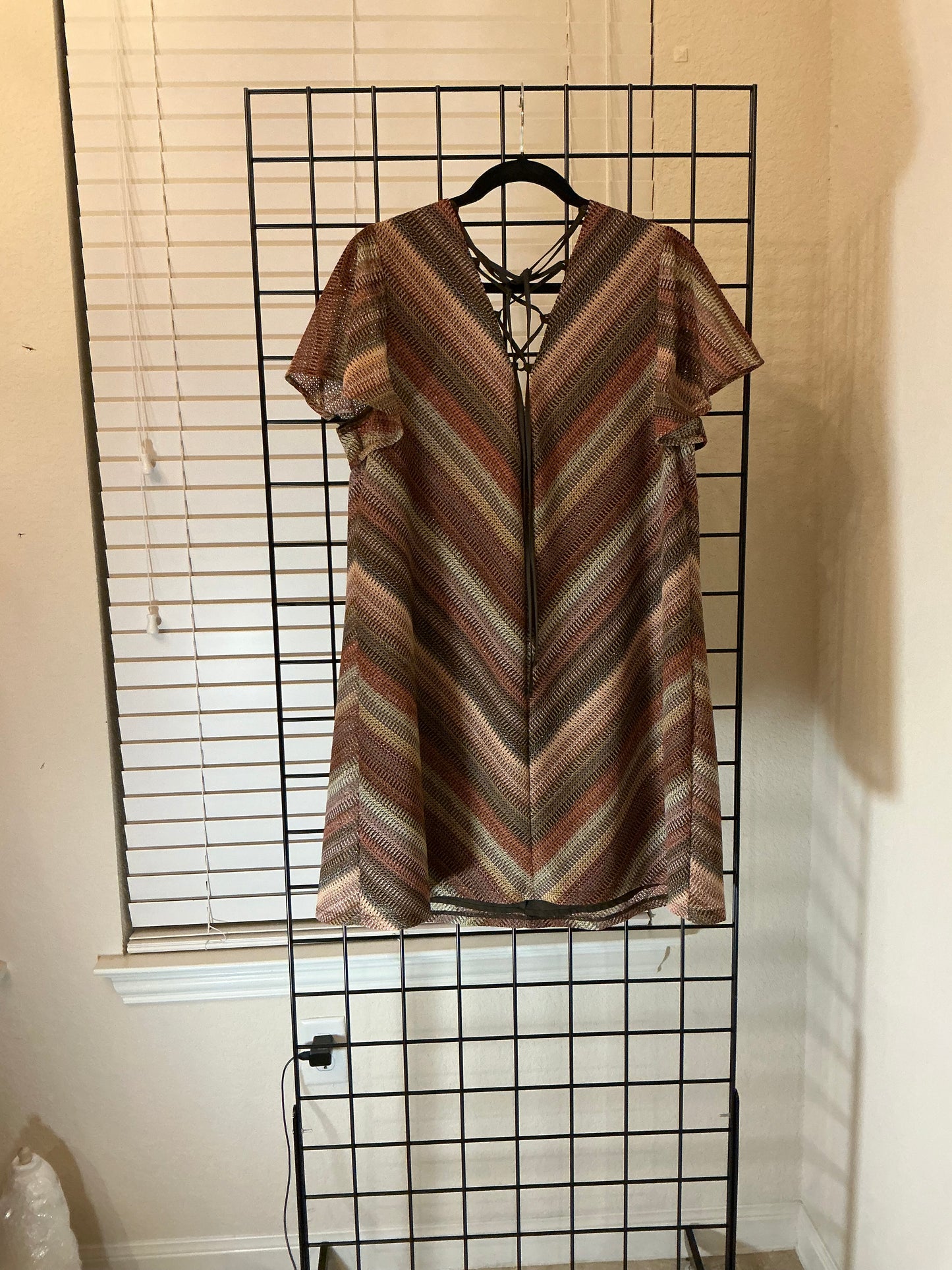 BCBGeneration Metallic Chevron Mini Dress – NWT