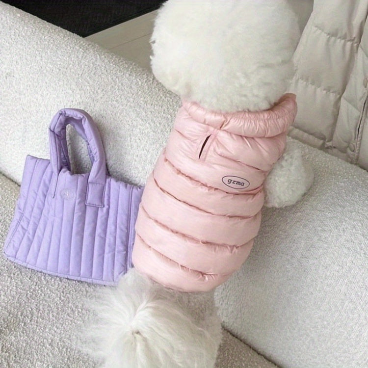 Morandi Simple Warm Dog Vest Autumn/Winter Thickened Teddy Bichon Bear Small Dog Cat Pet Clothes