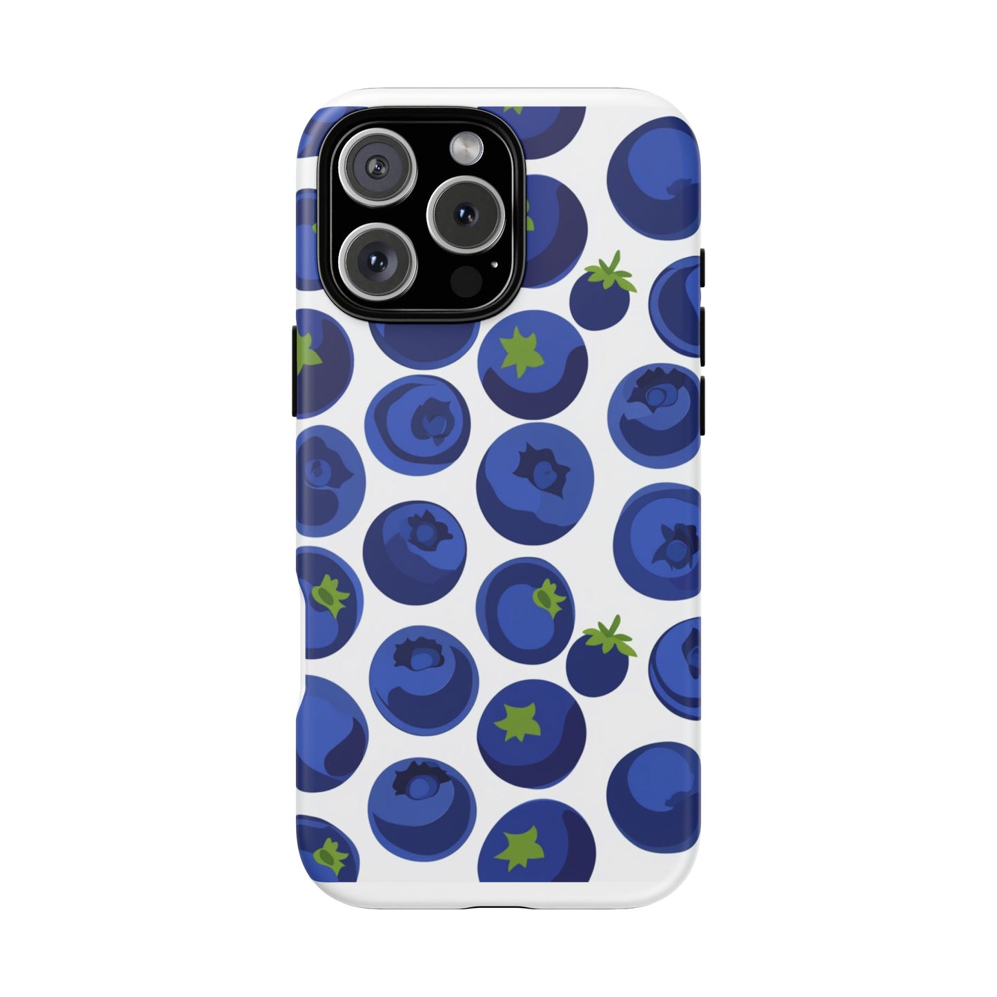 Blueberry Pattern Phone Case, Tough Cases, Fruit Phone Cover, Floral Phone Accessory, Nature Lover Gift, Stylish Tech Decor