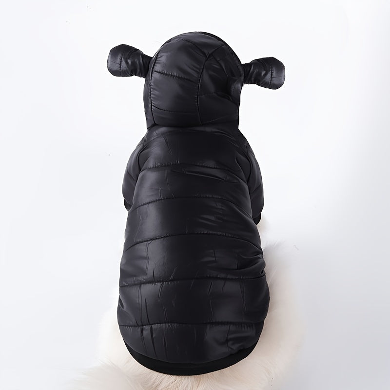 Hooded Pet Clothes, Waterproof And Warm, Dog Cotton-padded Clothes, Thickened Clothes In Winter, Keep Your Pet Warm And Travel