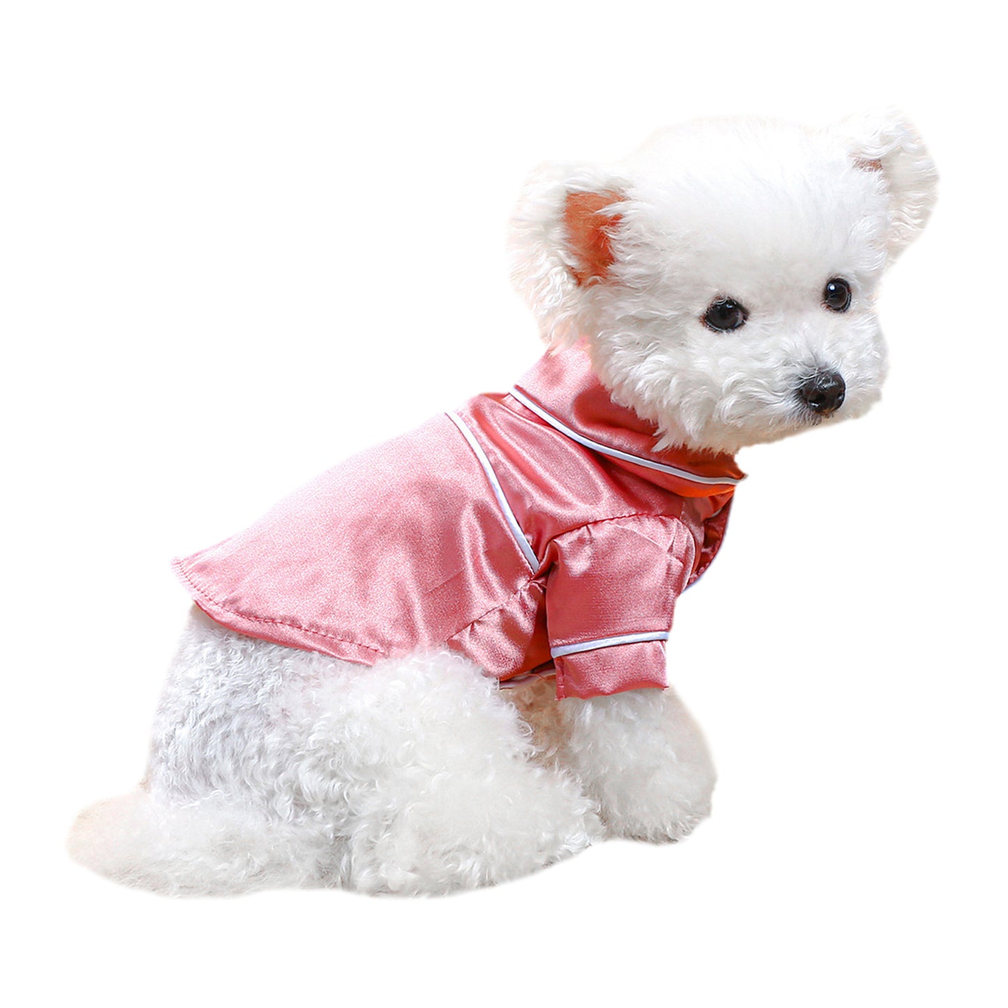 Dog Pajama Contrast Trim Snap On Cat Pajamas Pet Pjs Pet Clothes for Small Dog Cats