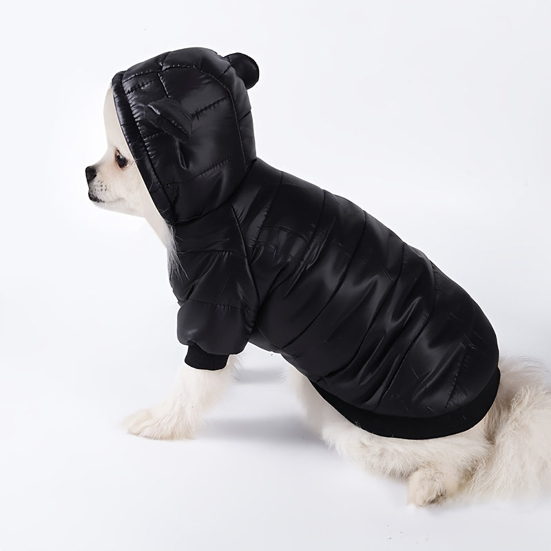 Hooded Pet Clothes, Waterproof And Warm, Dog Cotton-padded Clothes, Thickened Clothes In Winter, Keep Your Pet Warm And Travel