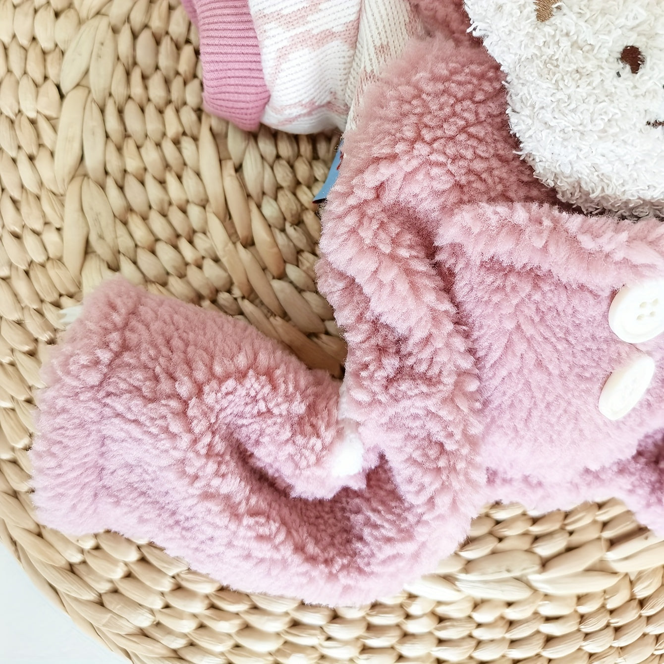 Adorable Plush Dog Onesie - Soft, Cuddly, and Warm Jumpsuit with Bear Pocket for Autumn and Winter - Perfect Pet Clothes for Dogs