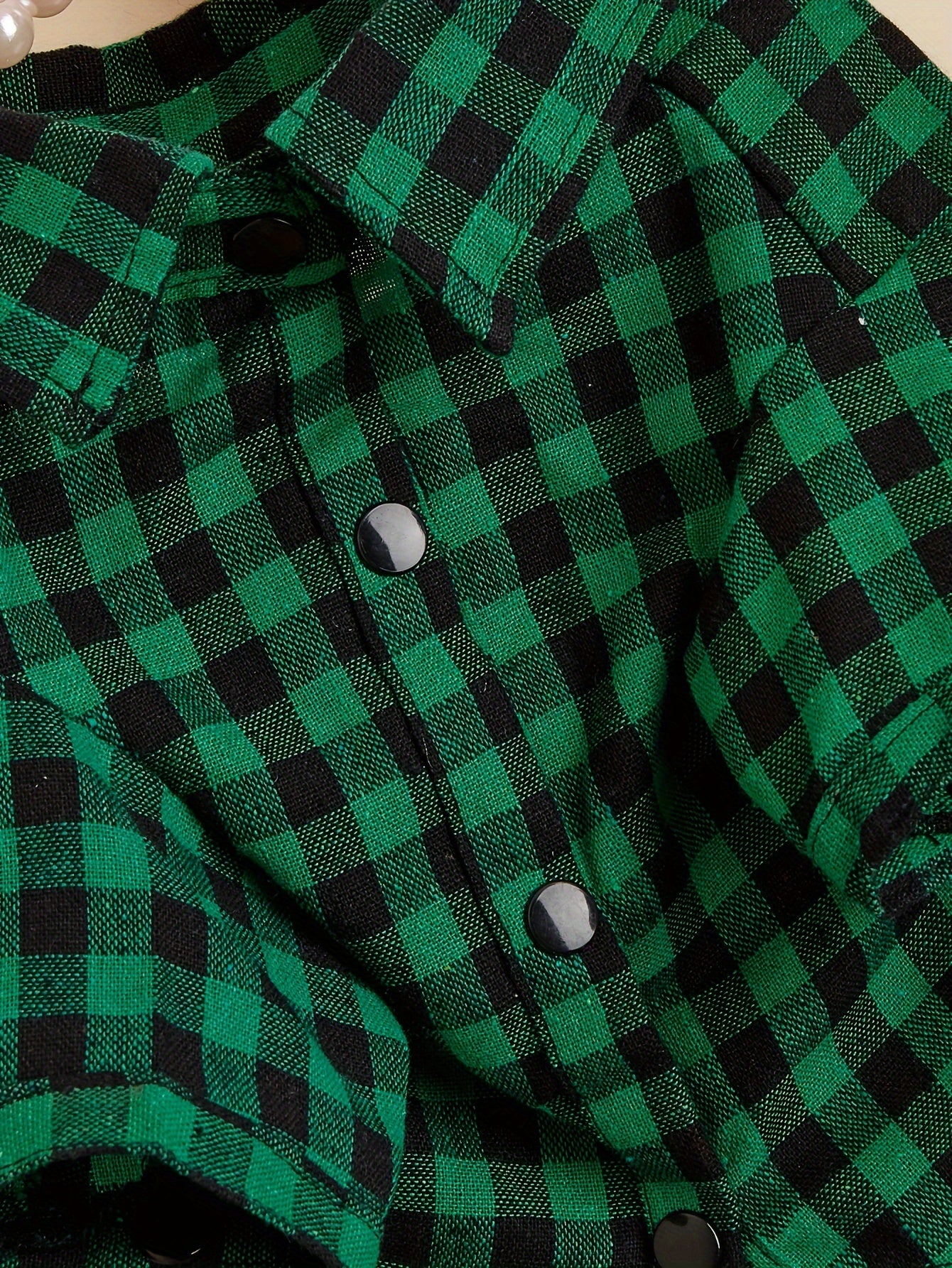 1pc Pet Clothes, Dog Plaid Shirt, Pet Jacket, Puppy Coat, Pet Button Shirt
