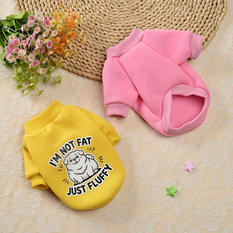 8pcs New Spring/Autumn Cute Plus Velvet Pet Dog Sweater Set, Eight-piece Dog Clothes, Print Design, Patriotic Love Family and Good Friends Dog Festival Clothes, Dog Hooded Sweatshirt, Eight Colors Available at the Same Time,