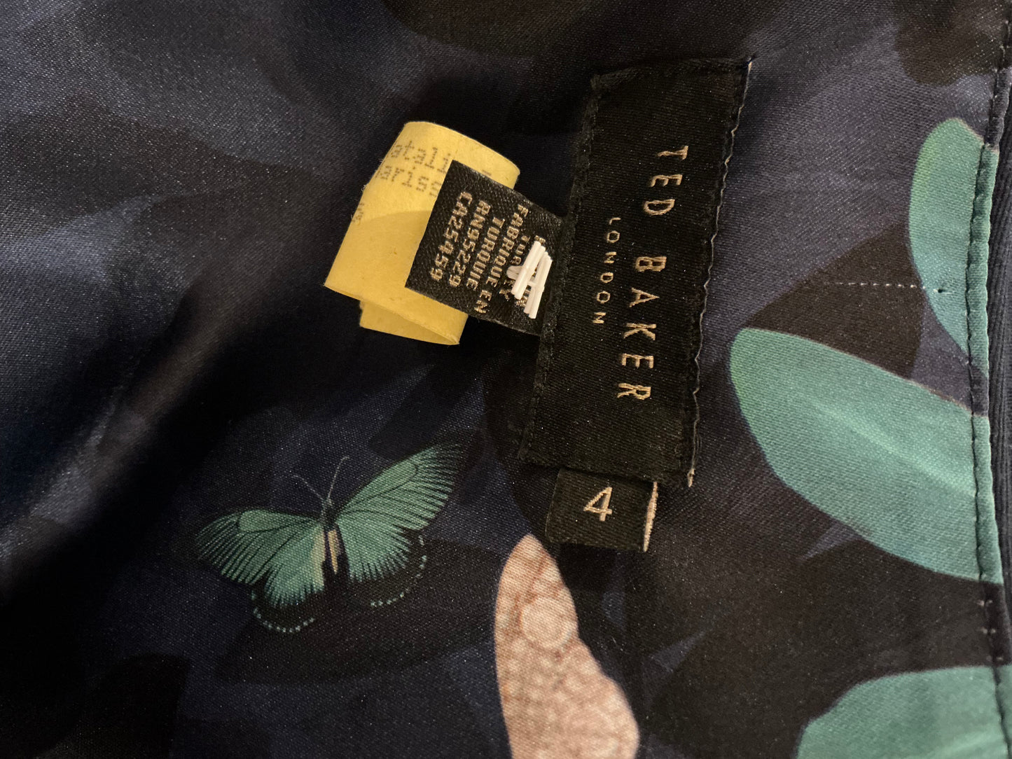 Ted Baker London Navy Bow-Shoulder Sheath Dress – Size 4 (US 6)