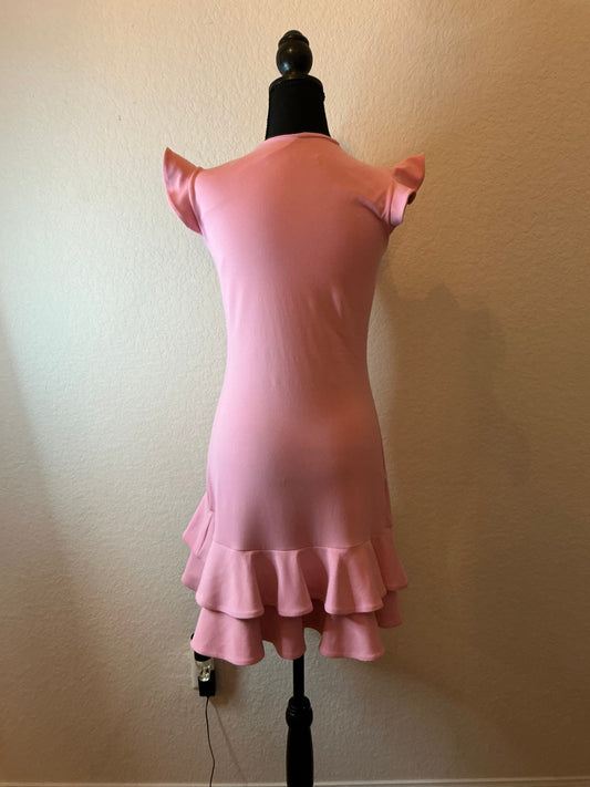 Blush Pink Susana Monaco Ruffle Mini Dress – Size M – Made in USA