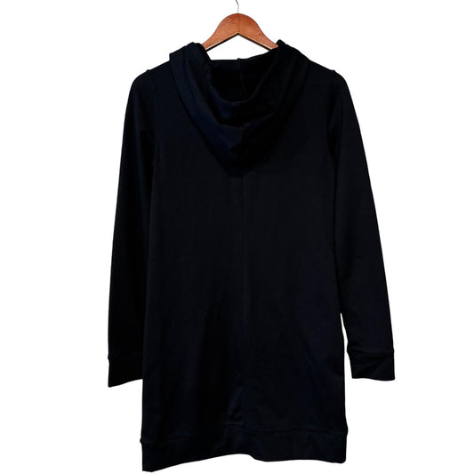 Fabletics Black Hooded Sweatshirt Dress