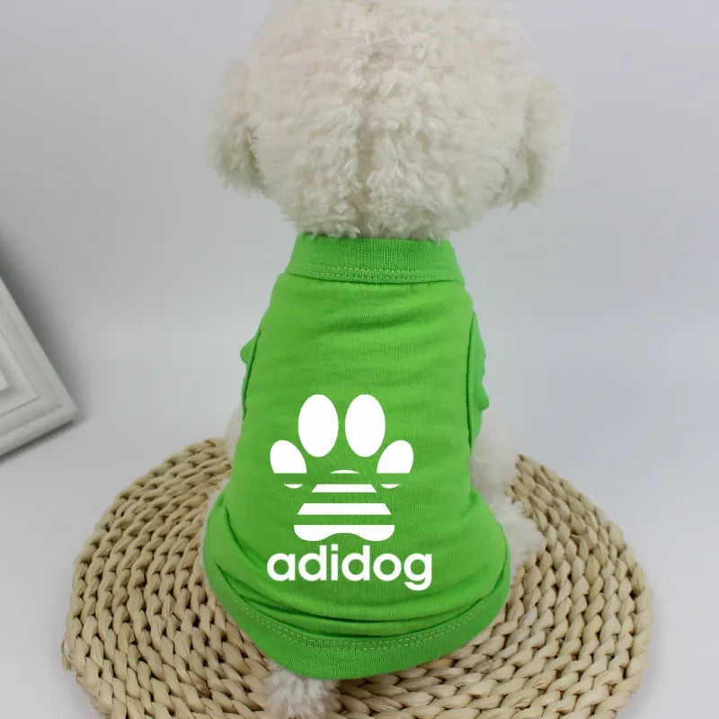 Pet Clothes Dog Vest Dog T-shirt Dog Shirt 100% Cotton Summer Thin Style Breathable French Bulldog Corgi Teddy Dog Clothes