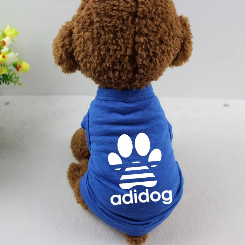 Pet Clothes Dog Vest Dog T-shirt Dog Shirt 100% Cotton Summer Thin Style Breathable French Bulldog Corgi Teddy Dog Clothes
